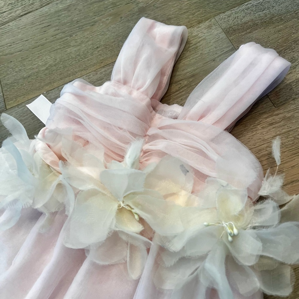 Toddler Baby Party Floral Mesh Lace Dress - Picture 5 of 6